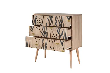 Bertoaria Kommode 80x89 cm Brun - Hanah Home - Opbevaring - Opbevaringsmøbler - Kommode - Entrékommode