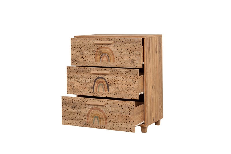 Leva Kommode 80x95 cm Brun - Hanah Home - Opbevaring - Opbevaringsmøbler - Kommode - Entrékommode