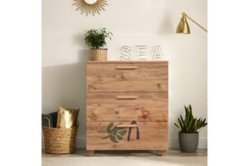 Leva Kommode 80x95 cm Brun - Hanah Home - Opbevaring - Opbevaringsmøbler - Kommode - Entrékommode
