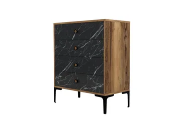 Ameias Kommode 76x90,7 cm Brun/Sort