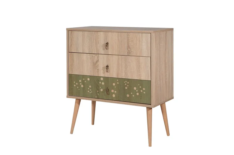 Bertoaria Kommode 80x89 cm Brun, Hanah Home