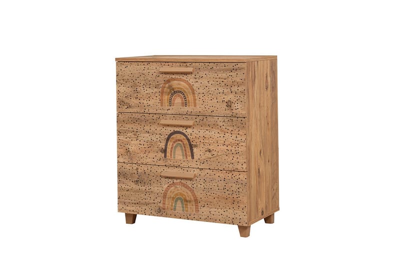 Leva Kommode 80x95 cm Brun - Hanah Home - Opbevaring - Opbevaringsmøbler - Kommode - Entrékommode