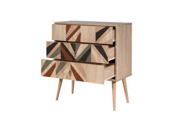 Bertoaria Kommode 80x89 cm Brun - Hanah Home - Opbevaring - Opbevaringsmøbler - Kommode - Entrékommode