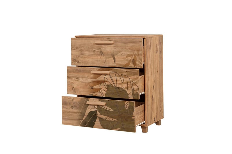 Leva Kommode 80x95 cm Brun - Hanah Home - Opbevaring - Opbevaringsmøbler - Kommode - Entrékommode