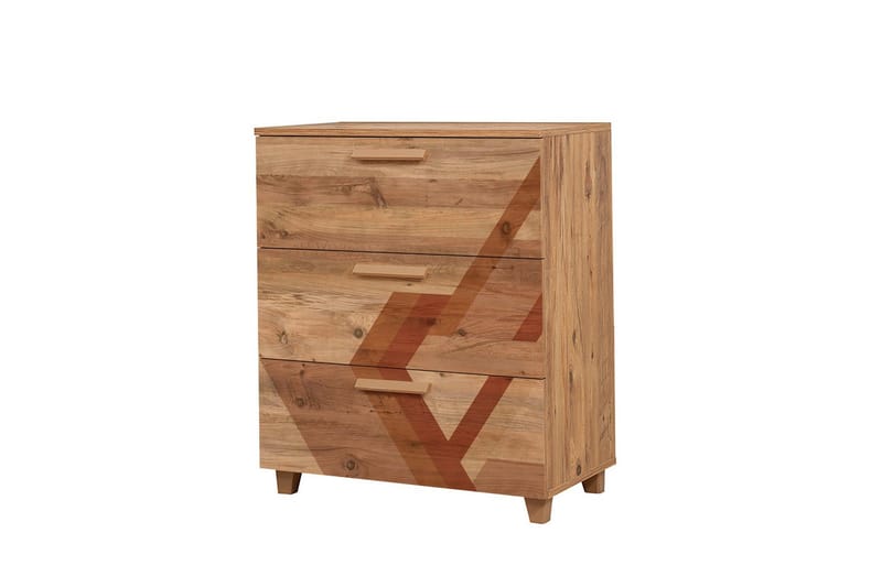 Leva Kommode 80x95 cm Brun - Hanah Home - Opbevaring - Opbevaringsmøbler - Kommode - Entrékommode