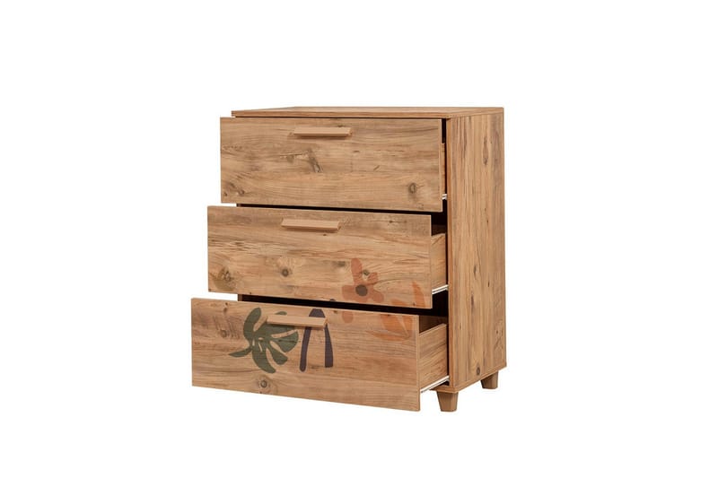 Leva Kommode 80x95 cm Brun - Hanah Home - Opbevaring - Opbevaringsmøbler - Kommode - Entrékommode