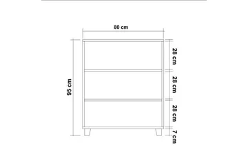 Leva Kommode 80x95 cm Brun/Hvid - Hanah Home - Opbevaring - Opbevaringsmøbler - Kommode - Entrékommode