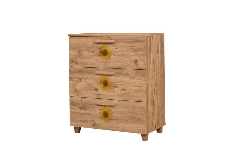 Leva Kommode 80x95 cm Brun - Hanah Home - Opbevaring - Opbevaringsmøbler - Kommode - Entrékommode