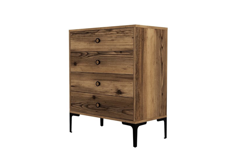 Ameias Kommode 76x90,7 cm Brun - Hanah Home - Opbevaring - Opbevaringsmøbler - Kommode - Entrékommode