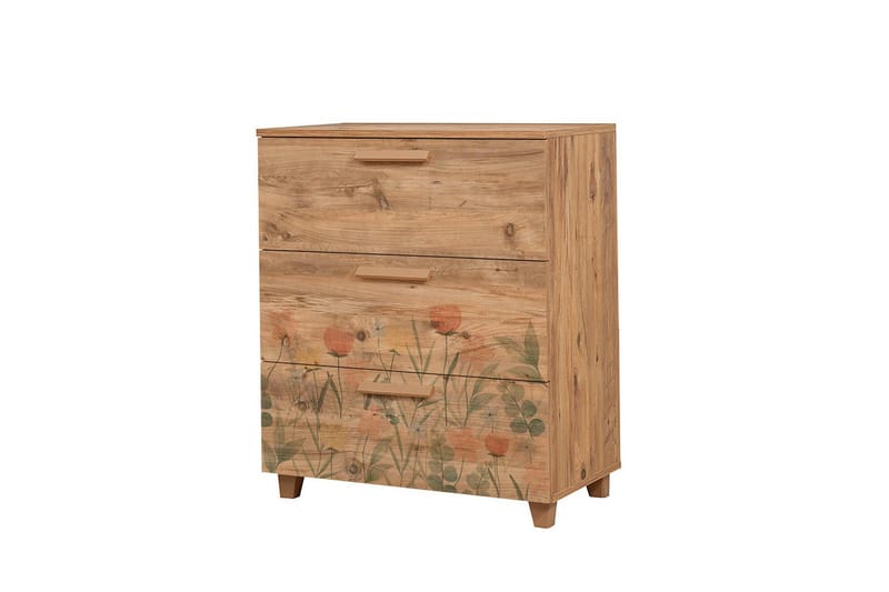 Leva Kommode 80x95 cm Brun - Hanah Home - Opbevaring - Opbevaringsmøbler - Kommode - Entrékommode