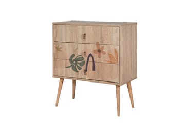 Bertoaria Kommode 80x89 cm Brun - Hanah Home - Opbevaring - Opbevaringsmøbler - Kommode - Entrékommode