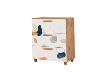 Leva Kommode 80x95 cm Brun/Hvid - Hanah Home - Opbevaring - Opbevaringsmøbler - Kommode - Entrékommode