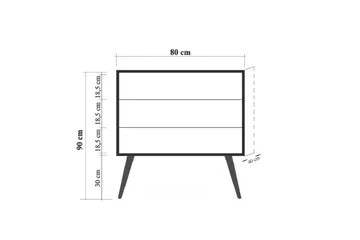 Bertoaria Kommode 80x89 cm Brun - Hanah Home - Opbevaring - Opbevaringsmøbler - Kommode - Entrékommode