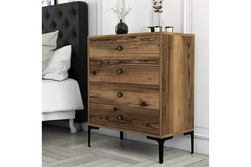 Ameias Kommode 76x90,7 cm Brun - Hanah Home - Opbevaring - Opbevaringsmøbler - Kommode - Entrékommode