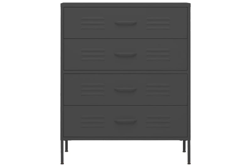 kommode 80x35x101,5 cm Antracitgrå - Antracit - Opbevaring - Opbevaringsmøbler - Kommode - Entrékommode