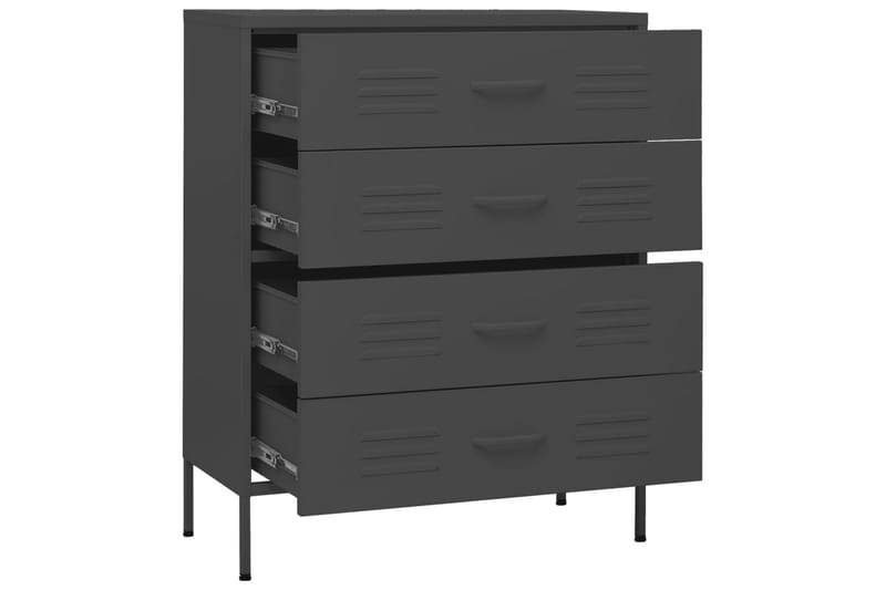 kommode 80x35x101,5 cm Antracitgrå - Antracit - Opbevaring - Opbevaringsmøbler - Kommode - Entrékommode