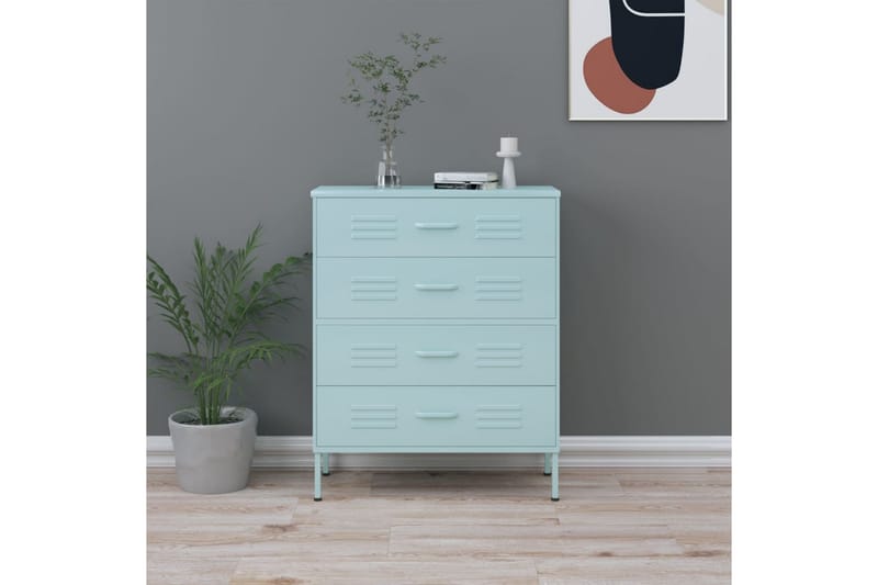 kommode 80x35x101,5 cm Mintgrøn - Grøn - Opbevaring - Opbevaringsmøbler - Kommode - Entrékommode