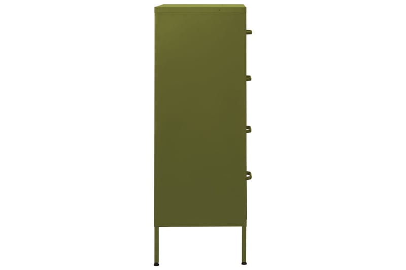kommode 80x35x101,5 cm olivengrøn - Grøn - Opbevaring - Opbevaringsmøbler - Kommode - Entrékommode