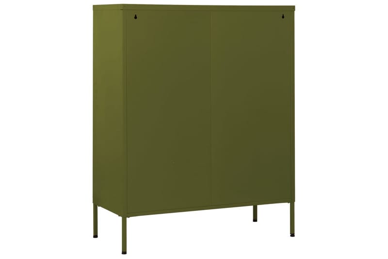 kommode 80x35x101,5 cm olivengrøn - Grøn - Opbevaring - Opbevaringsmøbler - Kommode - Entrékommode