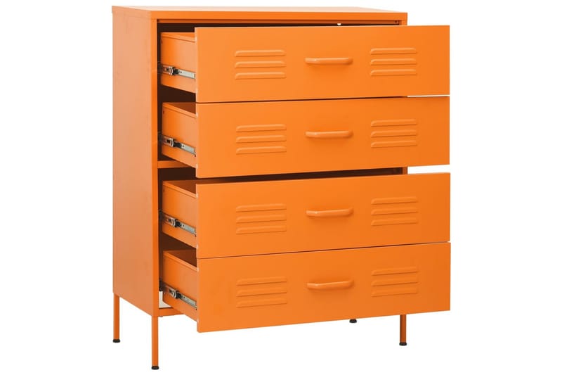 kommode 80x35x101,5 cm Orange - Orange - Opbevaring - Opbevaringsmøbler - Kommode - Entrékommode