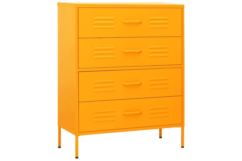 kommode 80x35x101,5 cm Sennepsgul - Gul - Opbevaring - Opbevaringsmøbler - Kommode - Entrékommode