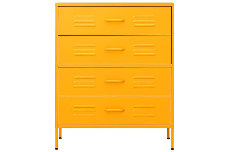 kommode 80x35x101,5 cm Sennepsgul - Gul - Opbevaring - Opbevaringsmøbler - Kommode - Entrékommode