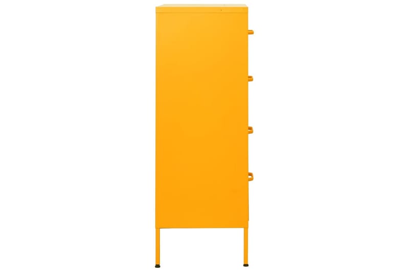 kommode 80x35x101,5 cm Sennepsgul - Gul - Opbevaring - Opbevaringsmøbler - Kommode - Entrékommode