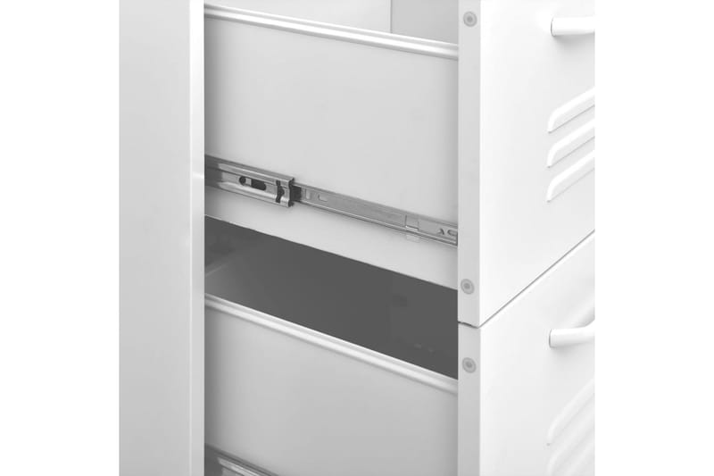 kommode 80x35x101,5 cm stål hvid - Hvid - Opbevaring - Opbevaringsmøbler - Kommode - Entrékommode