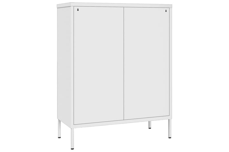 kommode 80x35x101,5 cm stål hvid - Hvid - Opbevaring - Opbevaringsmøbler - Kommode - Entrékommode