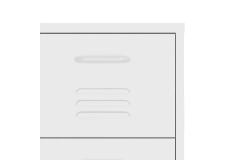 kommode 80x35x101,5 cm stål hvid - Hvid - Opbevaring - Opbevaringsmøbler - Kommode - Entrékommode