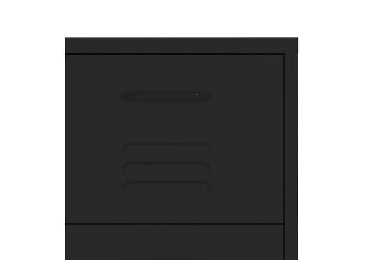 kommode 80x35x101,5 cm stål sort - Sort - Opbevaring - Opbevaringsmøbler - Kommode - Entrékommode