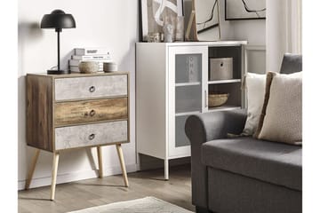 Abatley Kommode 60 cm - Mørkt Træ/Grå - Opbevaring - Opbevaringsmøbler - Kommode