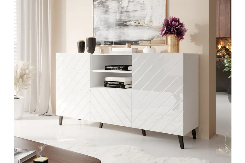 Abeto Kommode 150 cm - Hvid - Opbevaring - Opbevaringsmøbler - Kommode