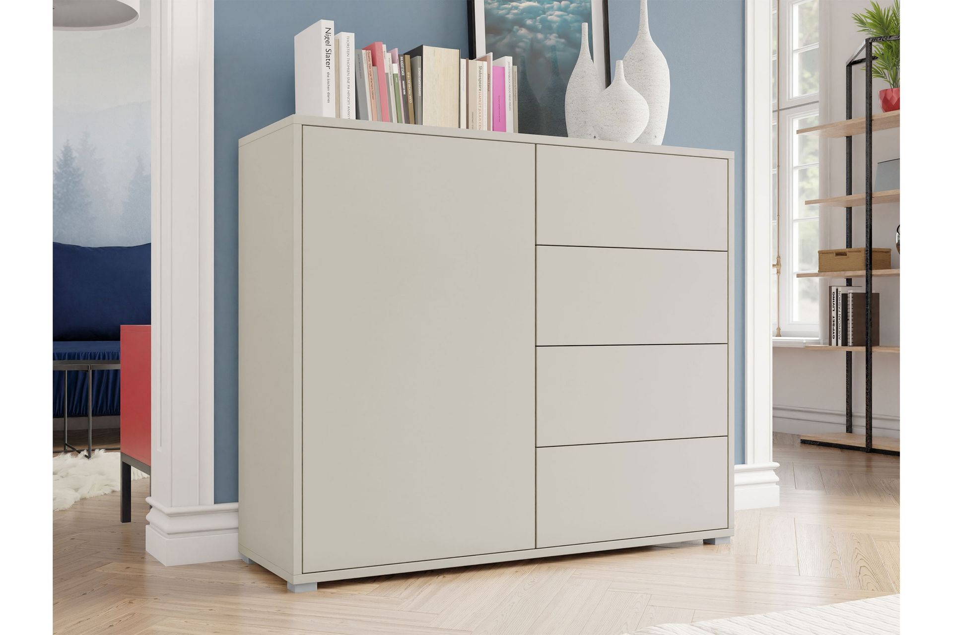 Agawal Kommode 100 cm - Beige - Opbevaring - Opbevaringsmøbler - Kommode - Entrékommode