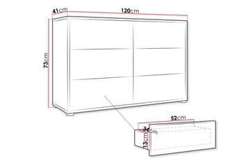 Agawal Kommode 120 cm - Beige - Opbevaring - Opbevaringsmøbler - Kommode
