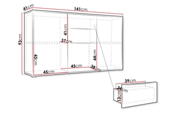 Agawal Kommode 141 cm - Beige - Opbevaring - Opbevaringsmøbler - Kommode