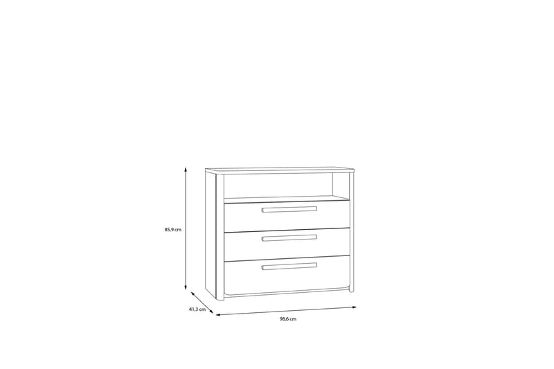 Ahmetbay Kommode 41x99 cm - Grå/Brun - Opbevaring - Opbevaringsmøbler - Kommode - Entrékommode