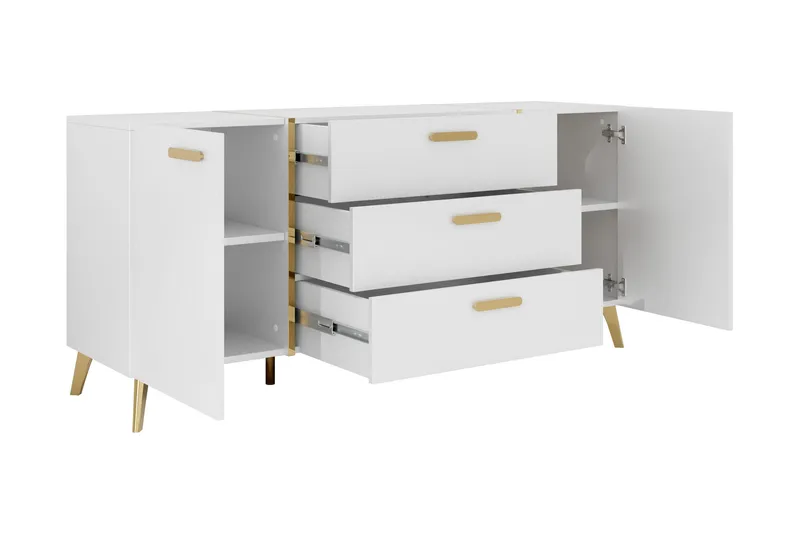 Akihiko Kommode 154 cm - Hvid - Opbevaring - Opbevaringsmøbler - Kommode