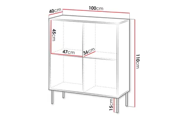 Akiko Kommode 100 cm - Beige - Opbevaring - Opbevaringsmøbler - Kommode - Entrékommode