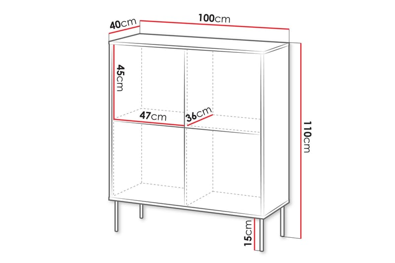 Akiko Kommode 100 cm - Beige - Opbevaring - Opbevaringsmøbler - Kommode - Entrékommode