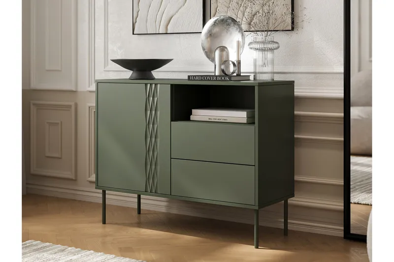 Akiko Kommode 100 cm - Grøn - Opbevaring - Opbevaringsmøbler - Kommode - Entrékommode