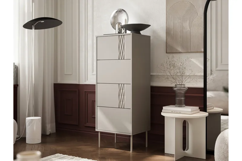 Akiko Kommode 50 cm - Beige - Opbevaring - Opbevaringsmøbler - Kommode - Entrékommode