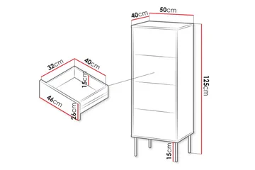 Akiko Kommode 50 cm - Beige - Opbevaring - Opbevaringsmøbler - Kommode - Entrékommode