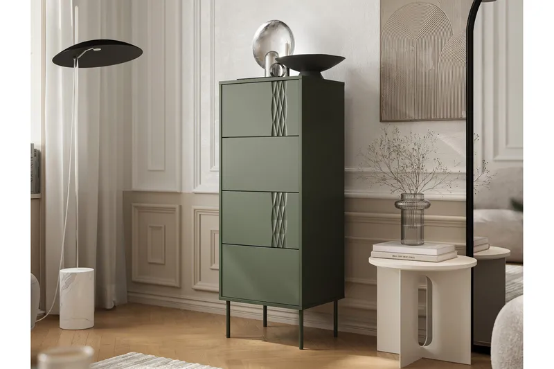 Akiko Kommode 50 cm - Grøn - Opbevaring - Opbevaringsmøbler - Kommode - Entrékommode