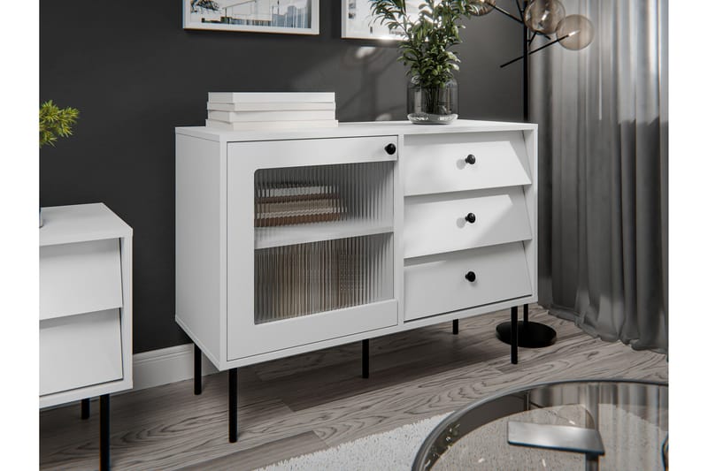 Akilesh Kommode 102 cm - Hvid - Opbevaring - Opbevaringsmøbler - Kommode