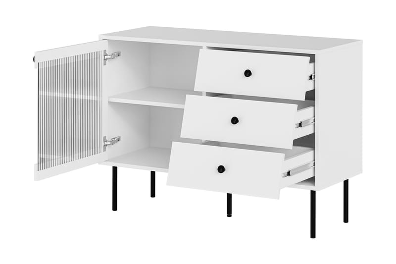Akilesh Kommode 102 cm - Hvid - Opbevaring - Opbevaringsmøbler - Kommode