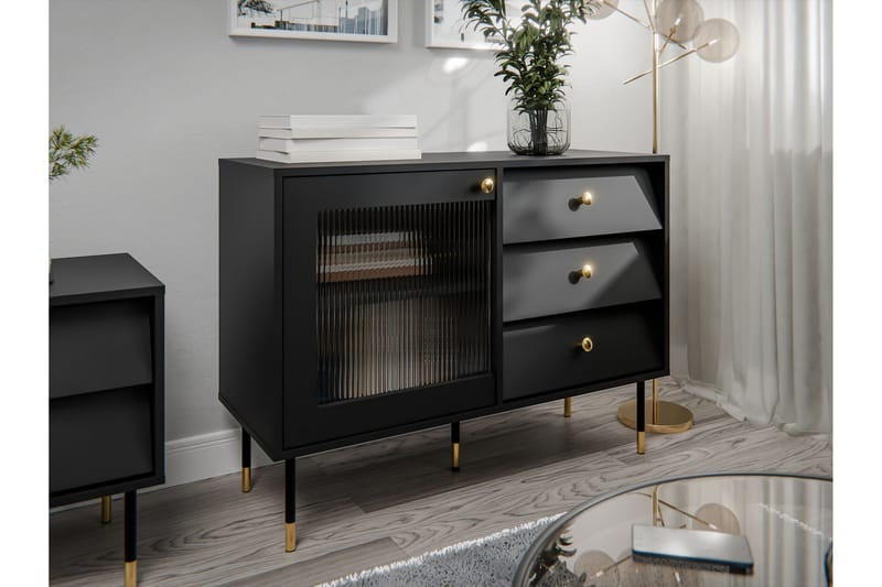 Akilesh Kommode 102 cm - Sort - Opbevaring - Opbevaringsmøbler - Kommode