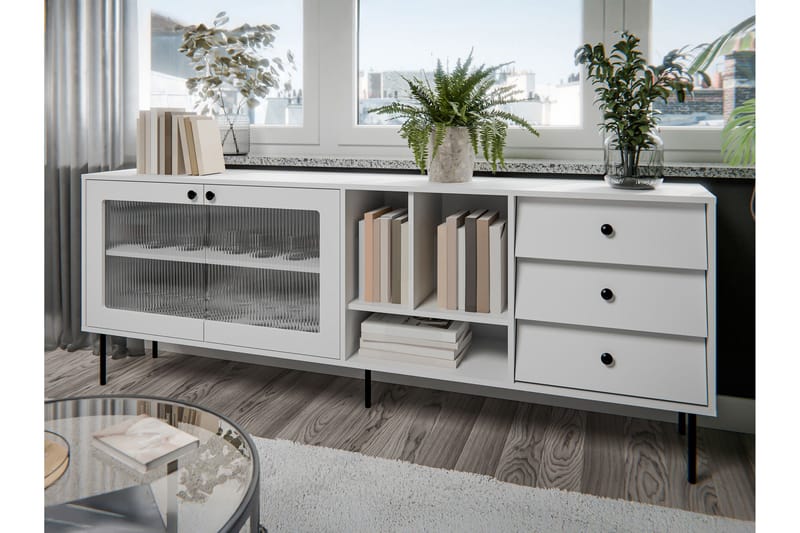 Akilesh Kommode 200 cm - Hvid - Opbevaring - Opbevaringsmøbler - Kommode