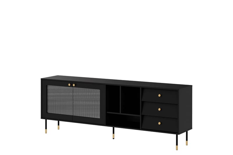 Akilesh Kommode 200 cm - Sort - Opbevaring - Opbevaringsmøbler - Kommode