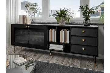 Akilesh Kommode 200 cm - Sort - Opbevaring - Opbevaringsmøbler - Kommode